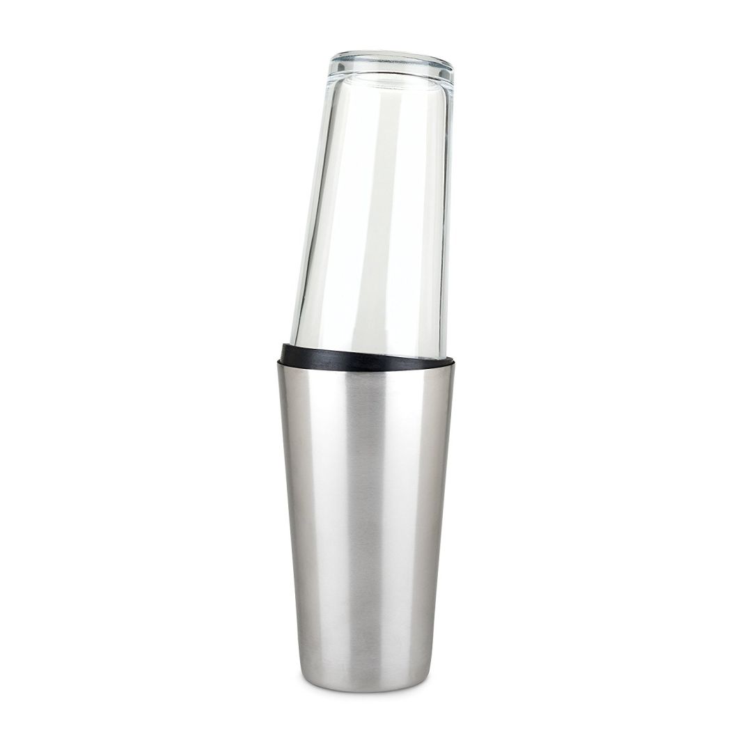 Classic Boston Cocktail Shaker Stainless Steel with Mixing Glass