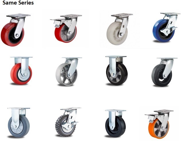 Fixed Stainless Steel Caster with PU Wheel Heavy Duty
