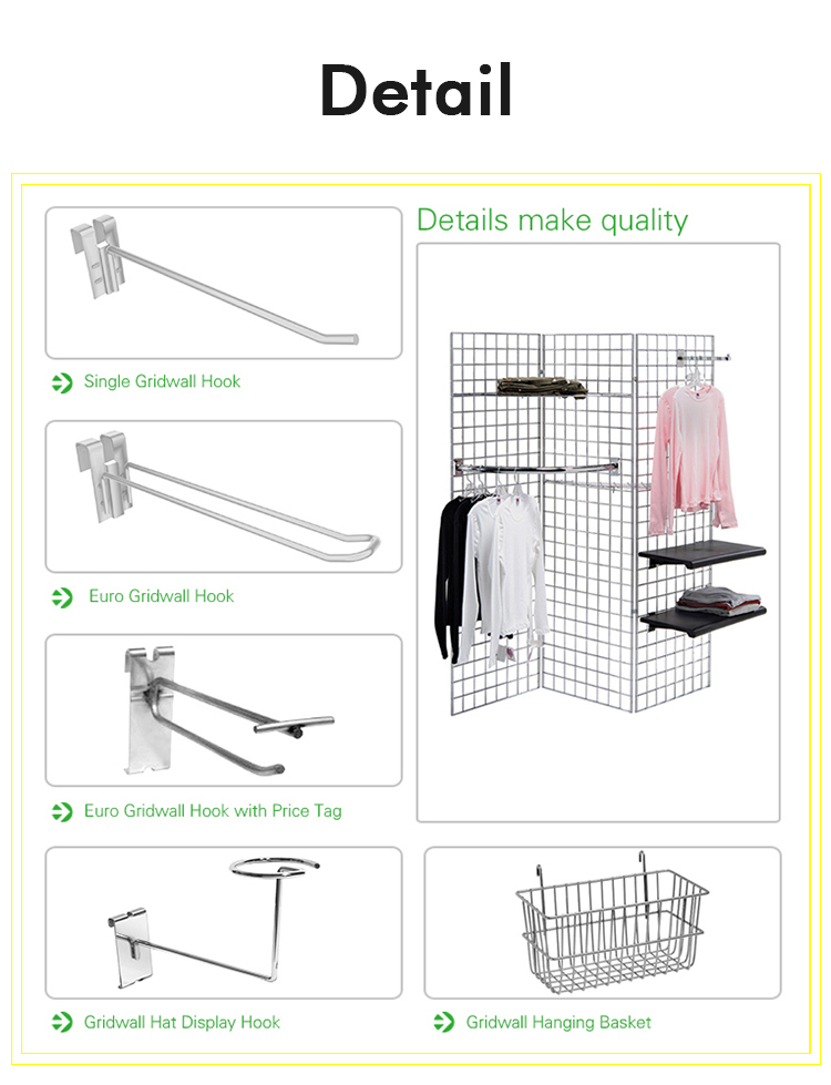 Supermarket Accessories Merchandise Display Hooks