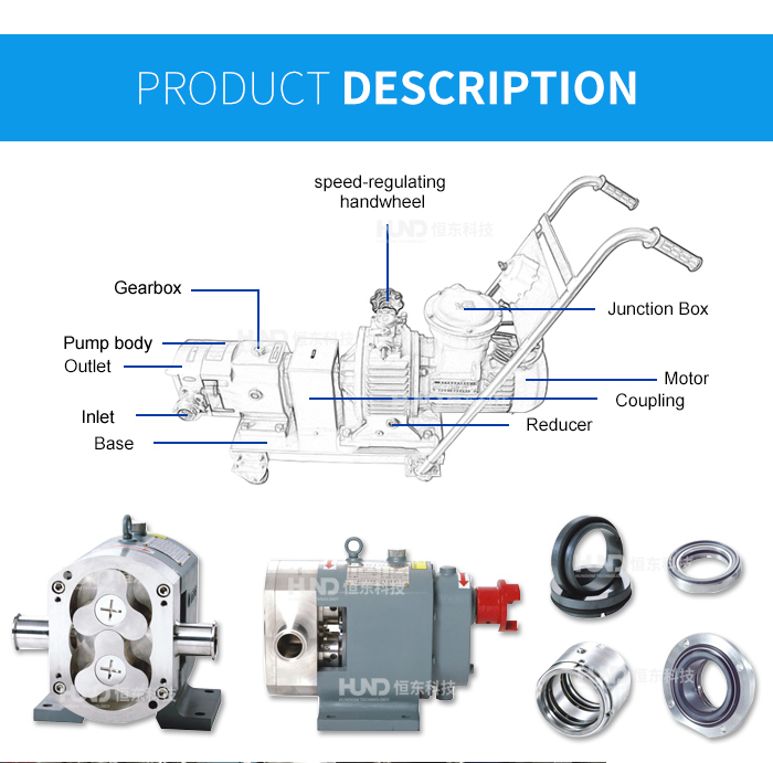 Stainless Steel Sanitary Gear Rotor Pump Oil Transfer Pump