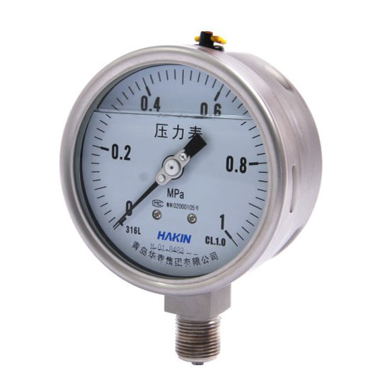 100mm German Style Full Stainless Steel Vibration-Resistant Pressure Gauge