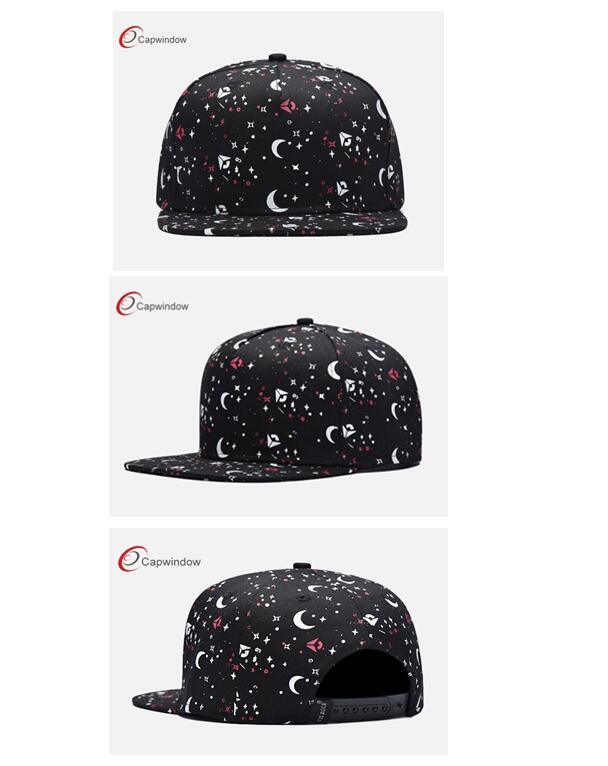 6 Panel Snapback Cap with Screen Printing