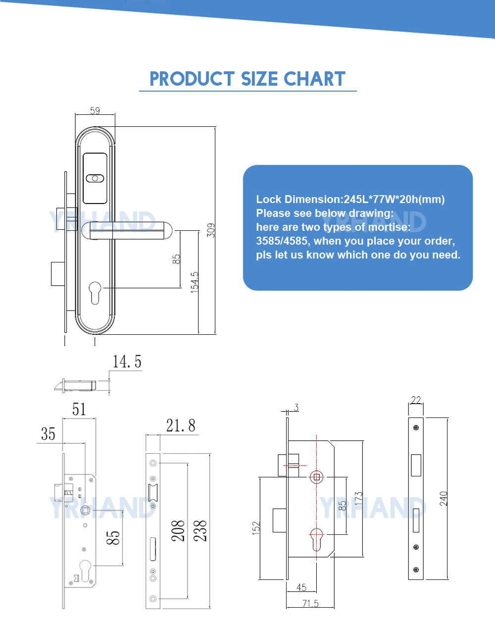 Aluminum Electronic Sliding Door Lock, Keyless Biometric Fingerprint Sliding Hook Door Lock