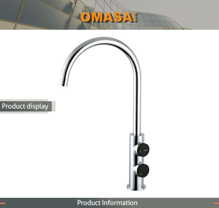 Deck Mounted Brass Chrome Plated Hot Cold Water Tap