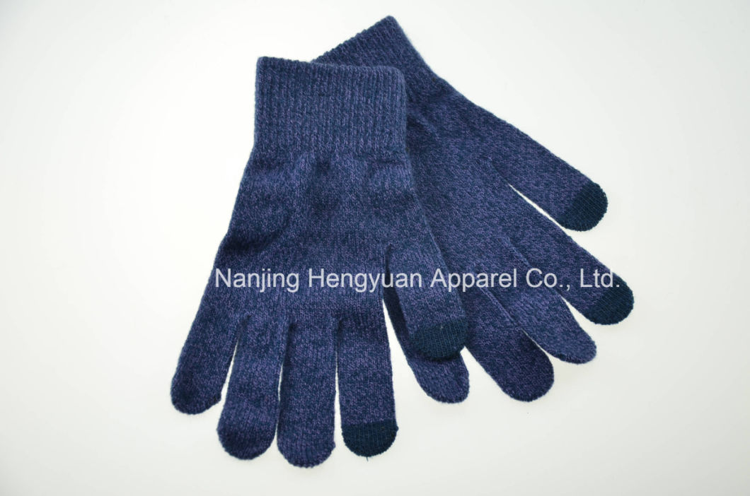 Fullfinger Contrast Colour Winter Warm Knitted Gloves (HY17103063)