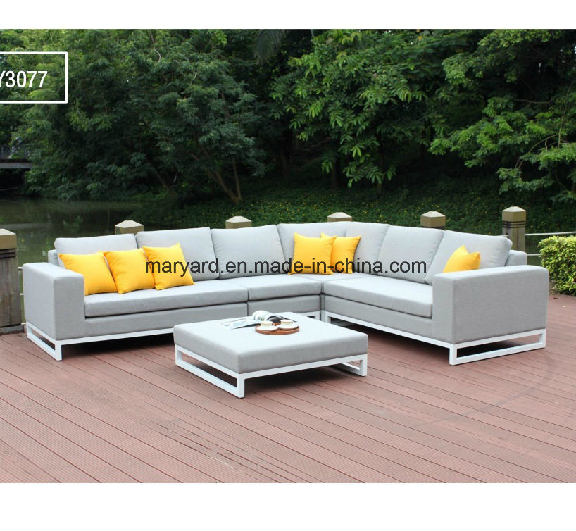 Stainless Steel+Rattan+Fabric Sofa for Patio