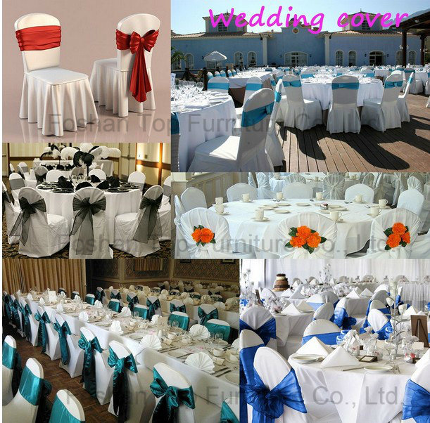 Polyester Chair Cover with Bow for Wedding