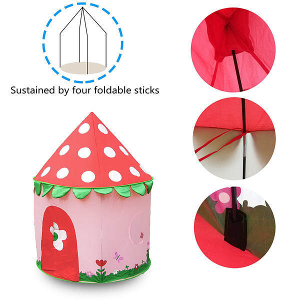 Pop-up Princess Castle Play House Indoor Outdoor Kids Play Tent