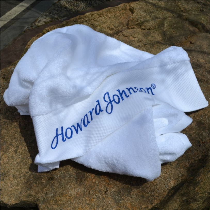 100% Cotton Hotel Embroidered Hand Towel Hotel White Bath Towels