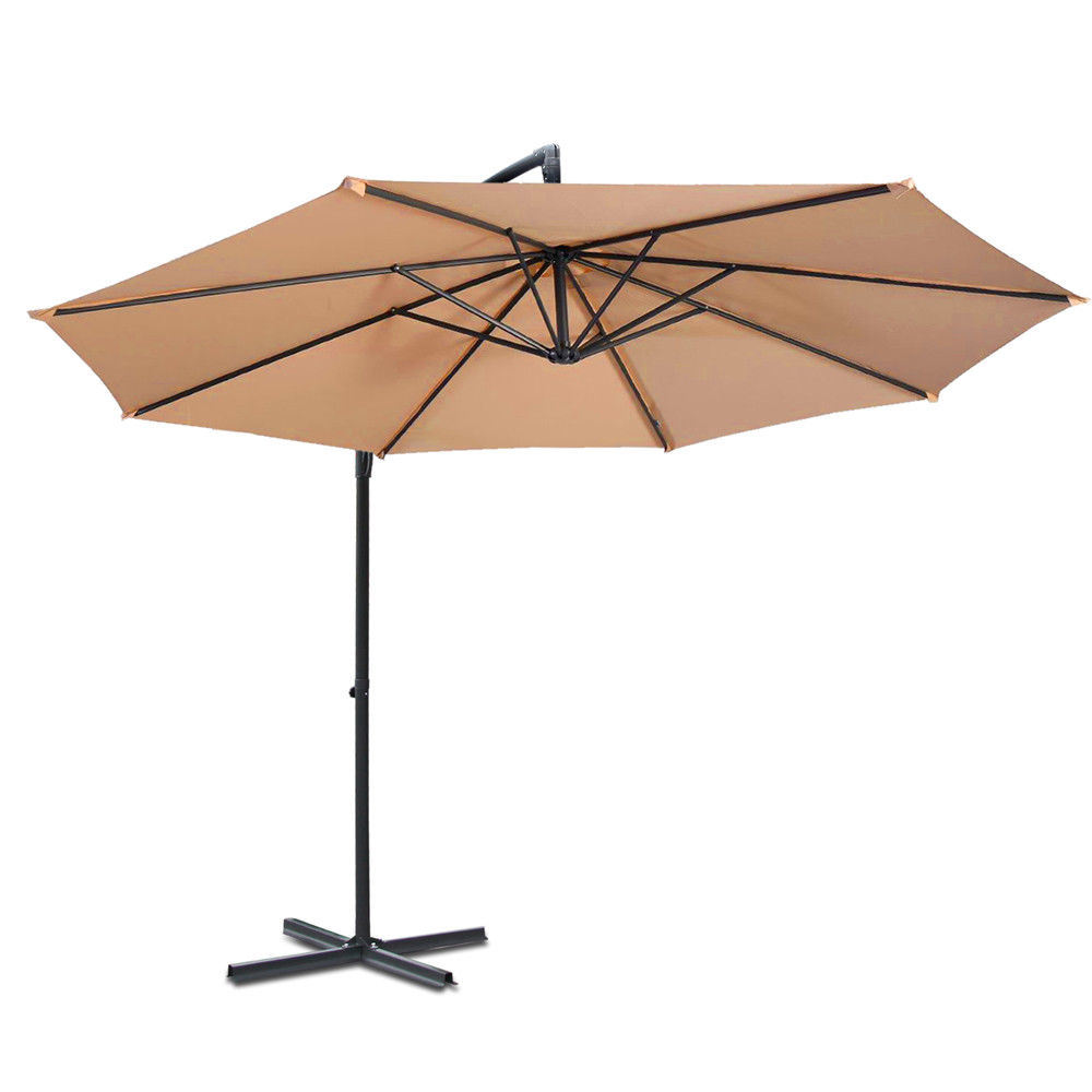 9FT Banana Umbrella Hanging Parasol Outdoor Umbrella