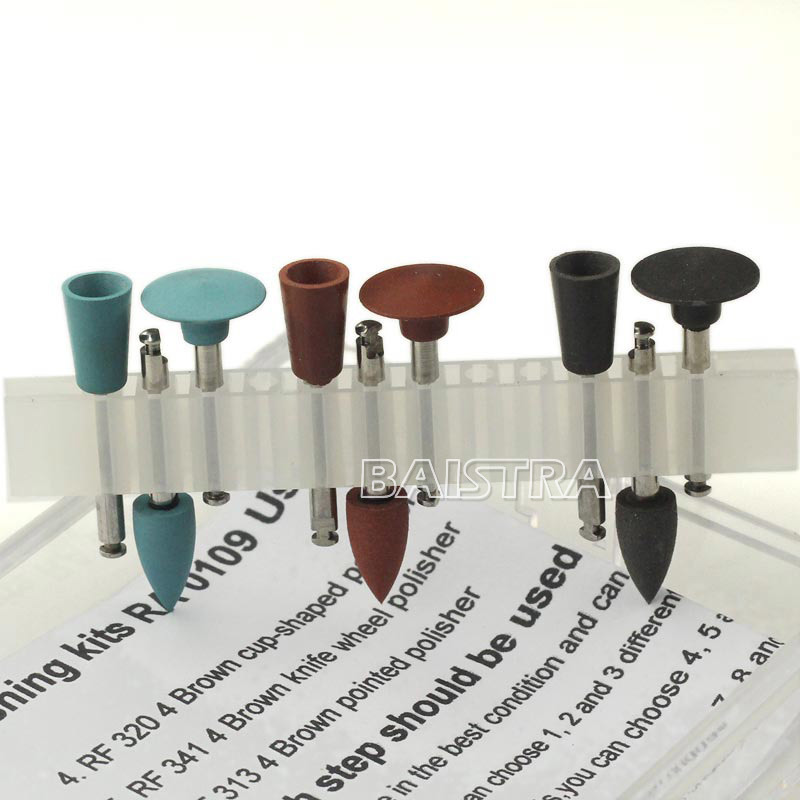 Dental Lab Bistrique Silicone Polisher Diamond Burs Cups Grinding Heads