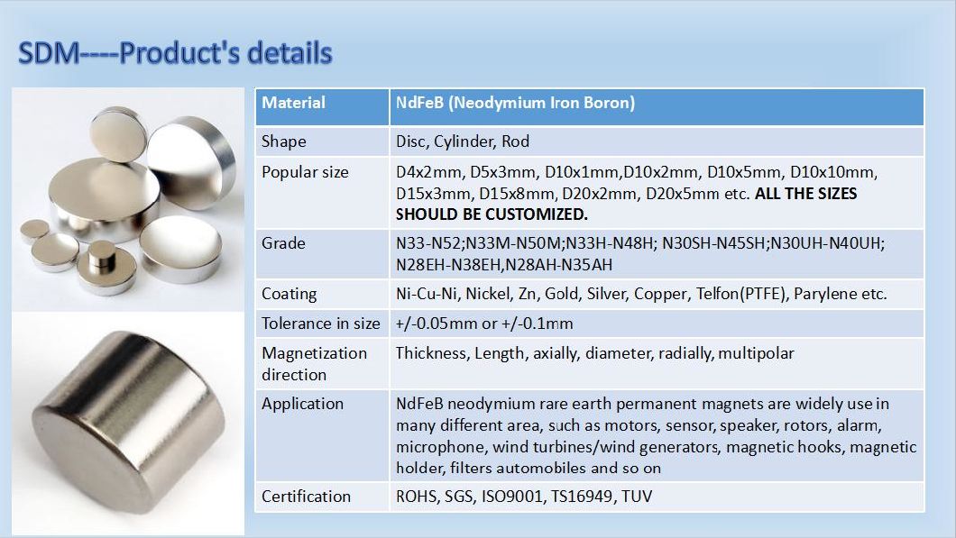 D10X1mm Neodymium Iron Boron Magnets