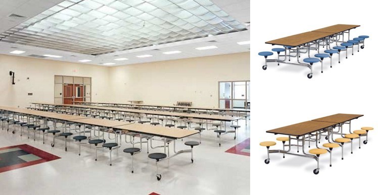 Factory Supply Folding Canteen Restaurant Tables and Chairs