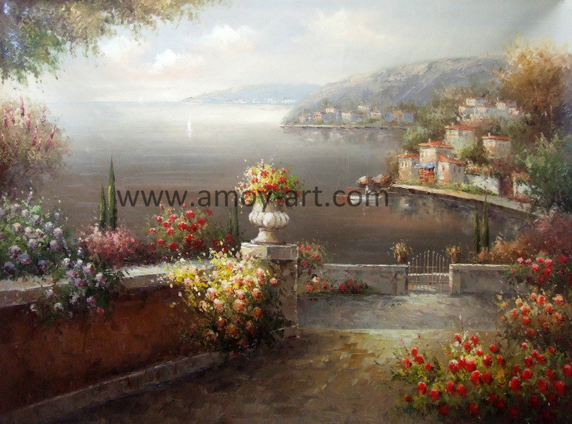 Mediterranean Landscape Oil Painting Italy Oil Paintings