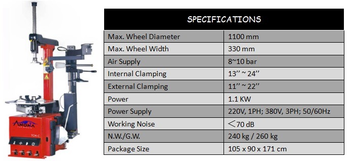 Tilting-Tower Car Wheel Changing Machine for Tire Repair Work Shop