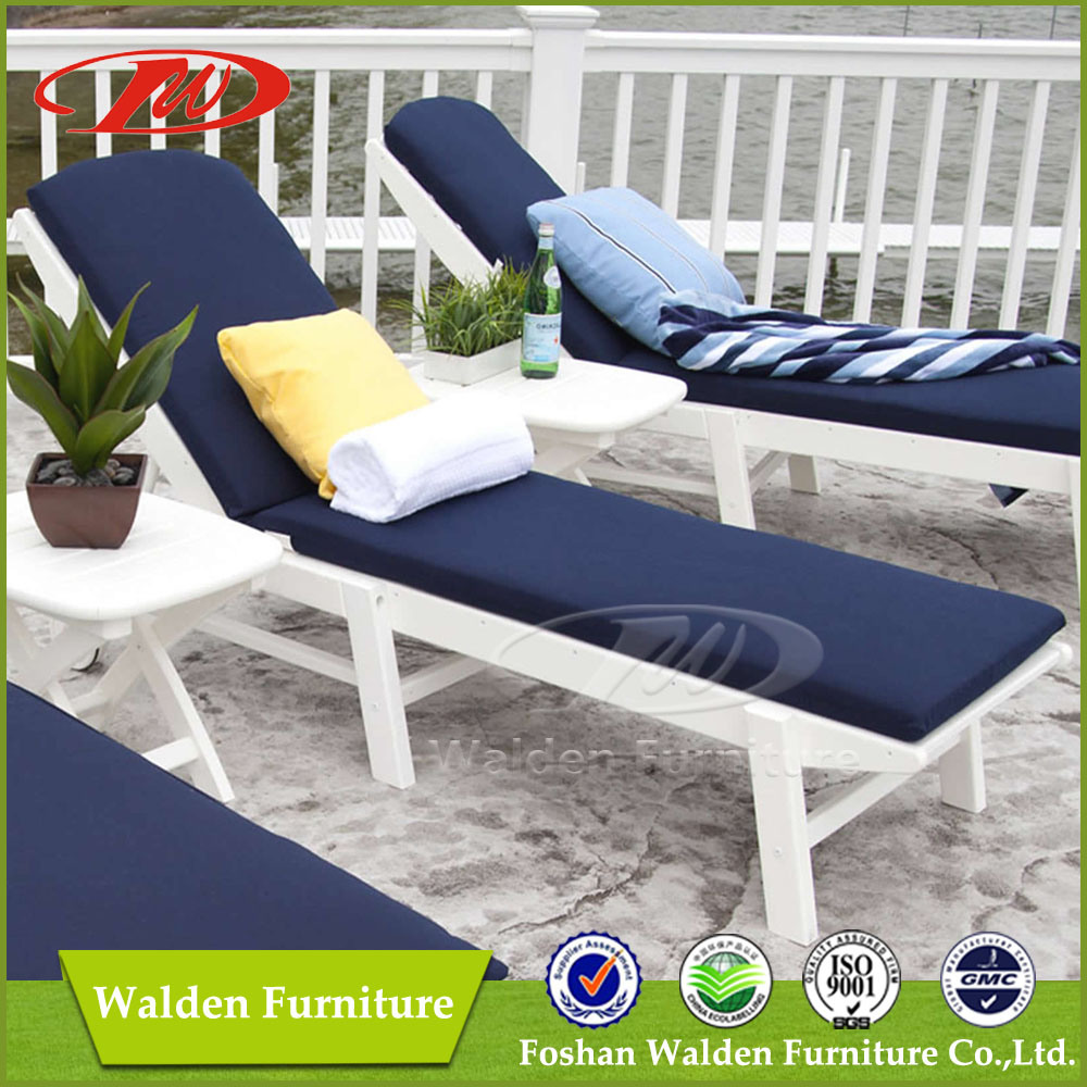 Outdoor Chaise Lounge Chair 100% Polywood Outdoor Furniture in White