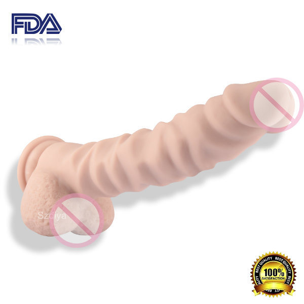 Exaggerate Exciting Sex Toy Silicone Penis Realistic Dildo with Suction Cup (DYAST394A)
