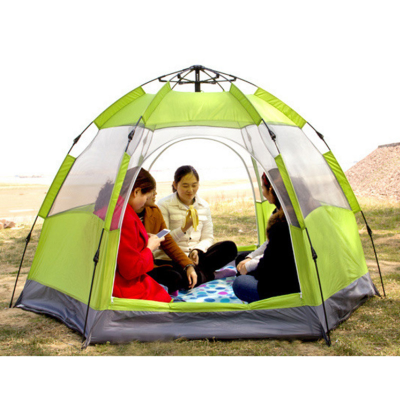 5-8person Double Layer 2 Door Pop up Instant Automatic Camping Family Tents Outdoor