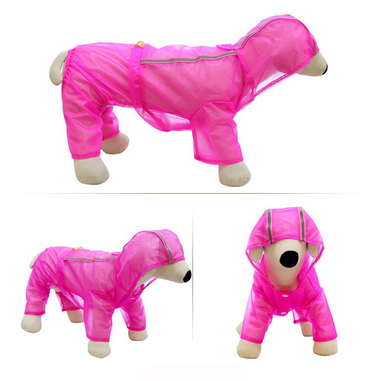 2018 Pet Clothes Coldproof Waterproof PVC Dog Raincoat