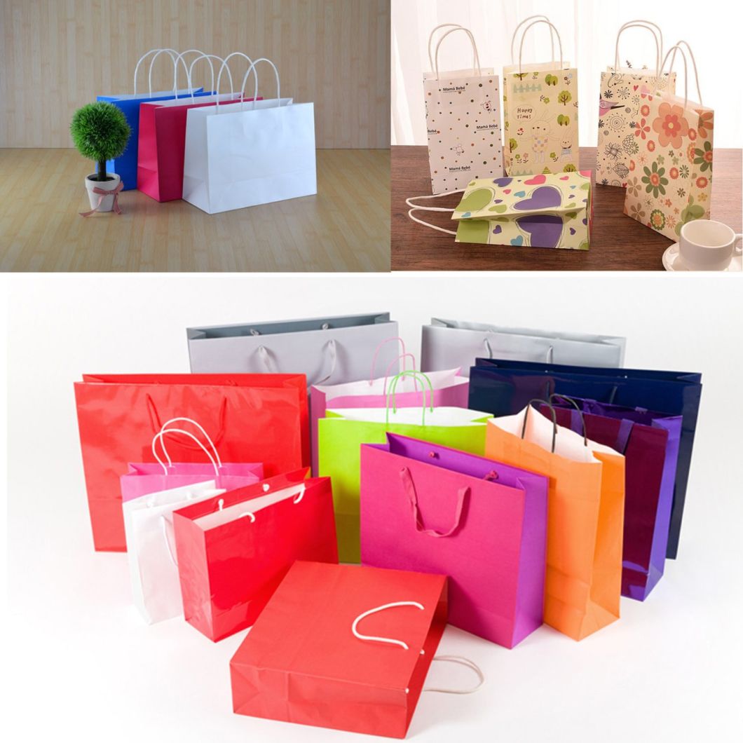 Custom Printing Logo Cute Gift Packing Paper Bag for Children