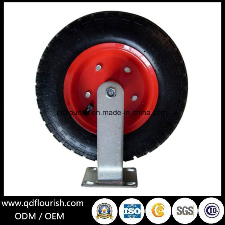 Heavy Duty Pneumatic Rubber Swivel Caster Wheel 10 Inch