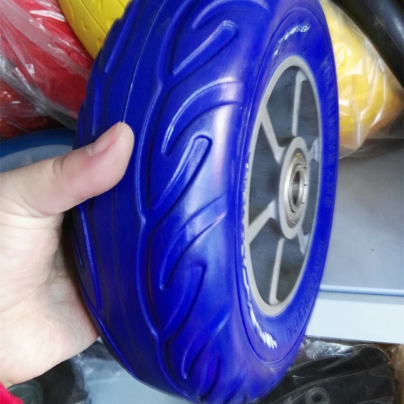 10X2.5 Steel Rim Flat Free Solid PU Wheel