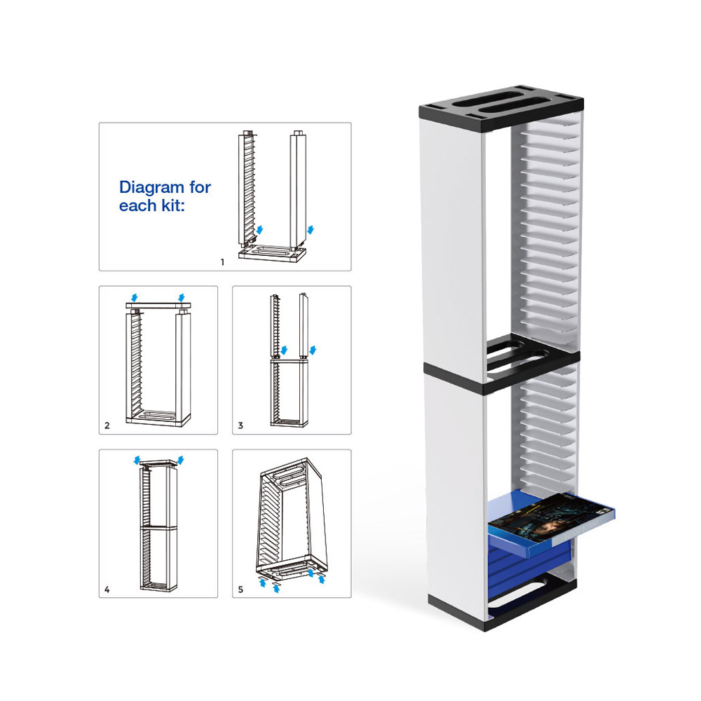 Suporte de torre de armazenamento para Playstation PS5 Storage Tower Stand for Playstation PS5