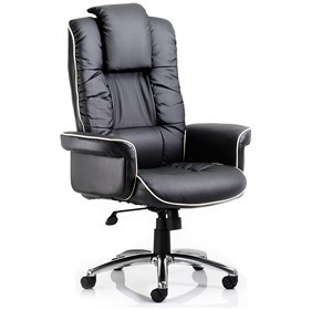 Real Leather Manager Office Chair Aluminium Alloy Foot (SZ-OCK02)