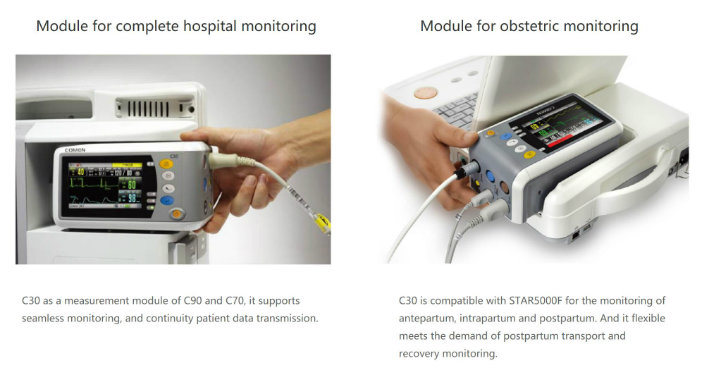 Portable Multi Parameters Patient Monitor Comen C30 Hospital/ICU