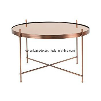 Wholesale Stylish Event Furniture Steel Wire Modern Round Metal Coffee Side Table
