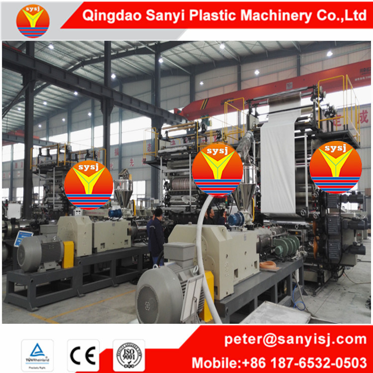 Plastic Interlock Click Vinyl Floor Tiles Spc Flooring Extruder Machine