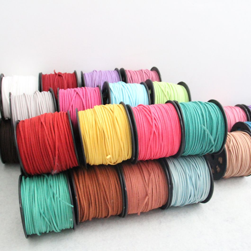 3mm Custom Clor Faux Leather Suede Cord Korea Velvet Cord for Bracelet and Necklace