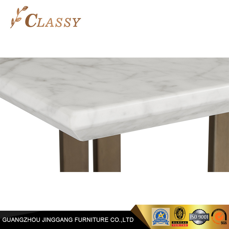 Hot Sale Marble Rectangular Restaurant Furniture Dining Room Table