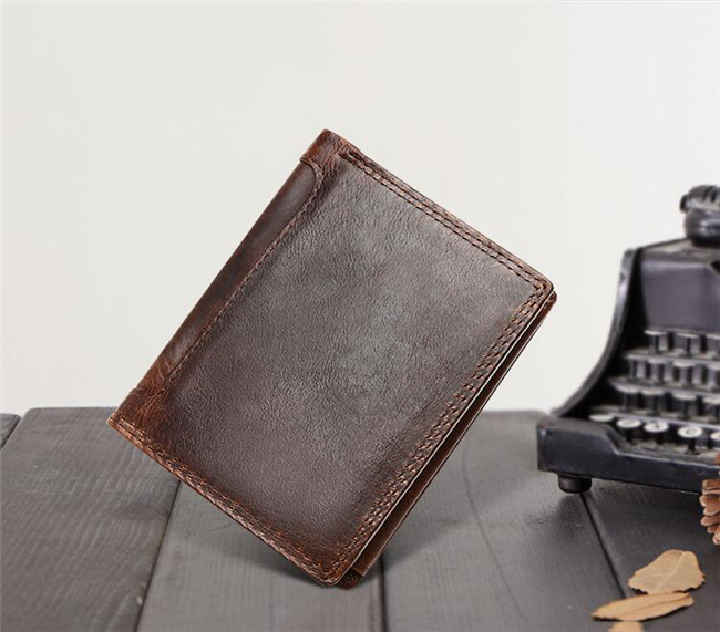 New Design Fashion Cowhide Purse Genuine Leather Men Wallet