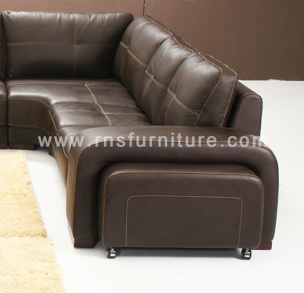 6047 Big Size Modern Home Leather Sofa