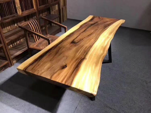 Walnut Solid Wood Coffee Table, Chair Dining Table Restaurant Table