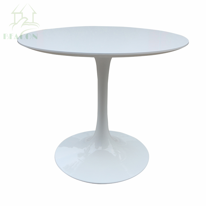 Simple White MDF Tube Restaurant Dining Bar Table