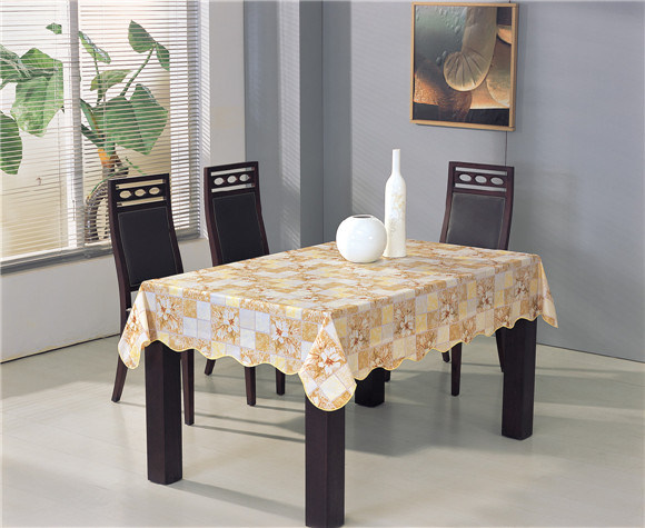 Nonwoven Technics and PVC Material Printed Pattern Tablecloth with Backing