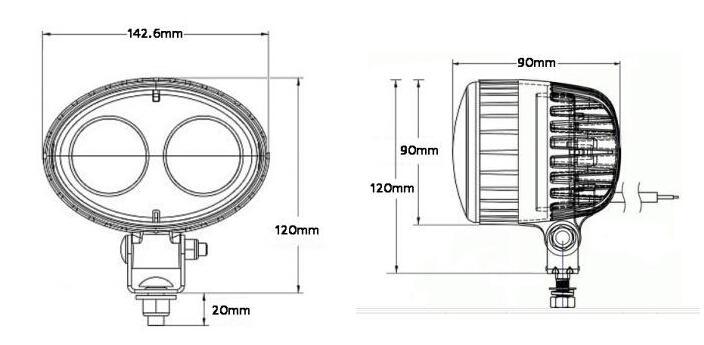 LED Spot Headlight 10W Forklift Safety Light for Warehouse Warning