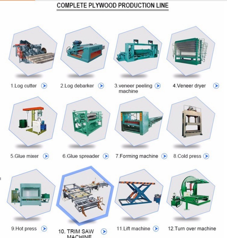 Electric Double Ends Trim Saw for Making Wood Pallet/Fast Wood Four-Edge Trimming Saw Plywood Making Machine