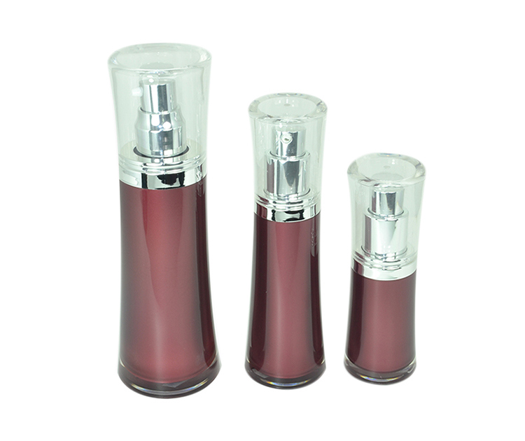 Luxury Cosmetic Round Empty Acrylic Lotion Bottle