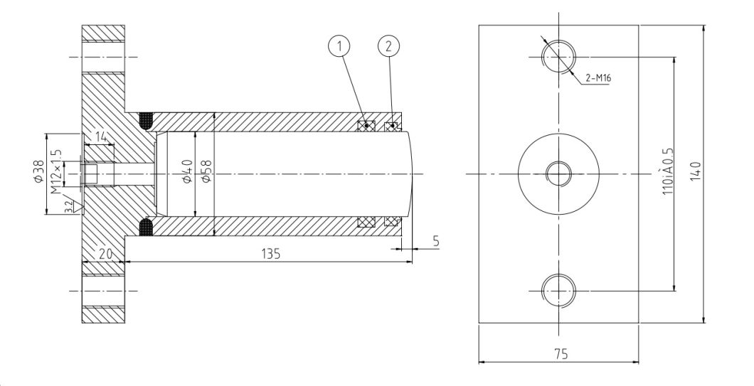 Compact Mini Hydraulic Cylinder Zg40 for Milling Machine