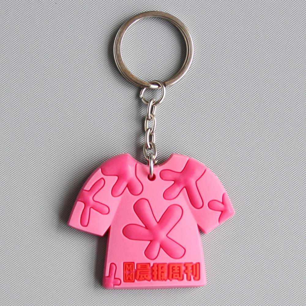 Custom Wholesale Shaped 2D Rubber Soft PVC Keychain