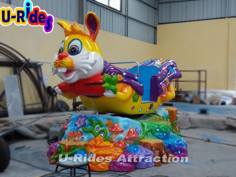 coin operated kiddie rides for amusement park / animatronic walking rabbit rides