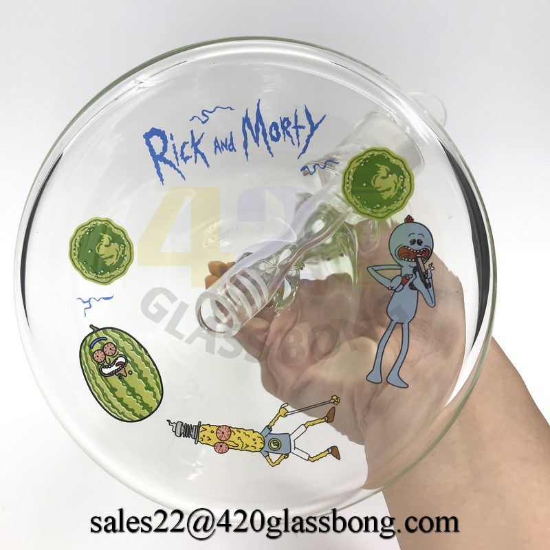 Too Hot! Rick and Morty Glass Beaker High Quality Glass Water Smoking Pipe Popular