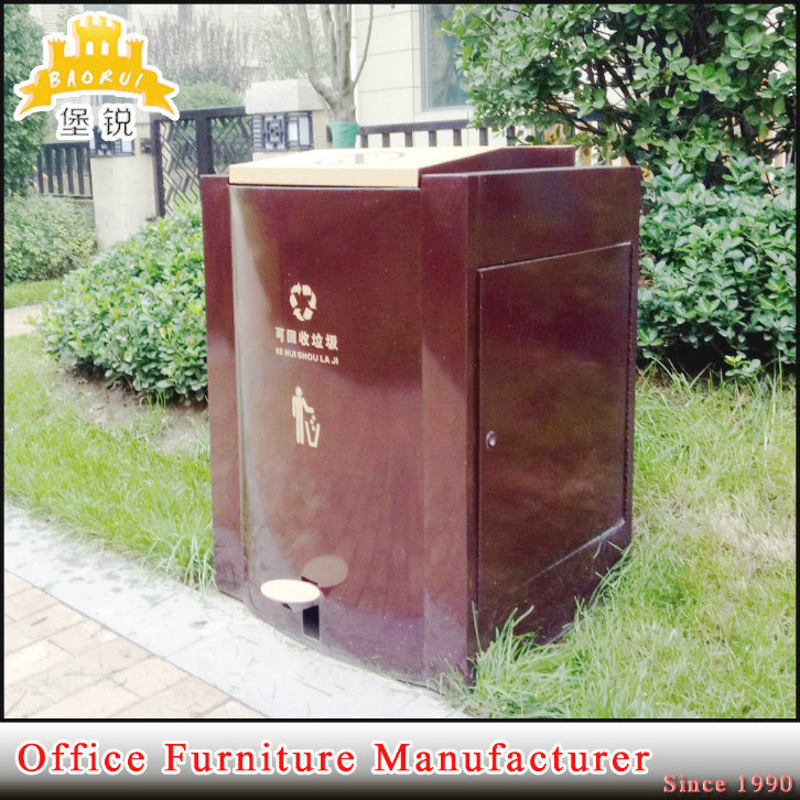 Fas-118 Metal Garbage Dust Trash Can Waste Bin