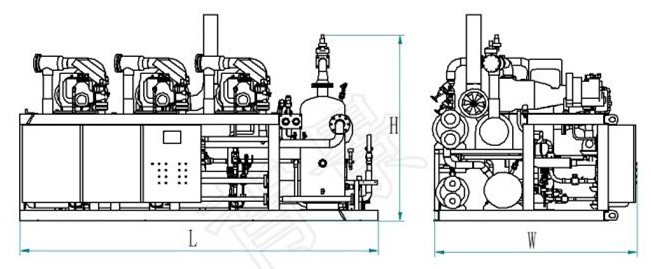 Parallel Screw Compressor Condensing Unit/Water-Cooled Condenser