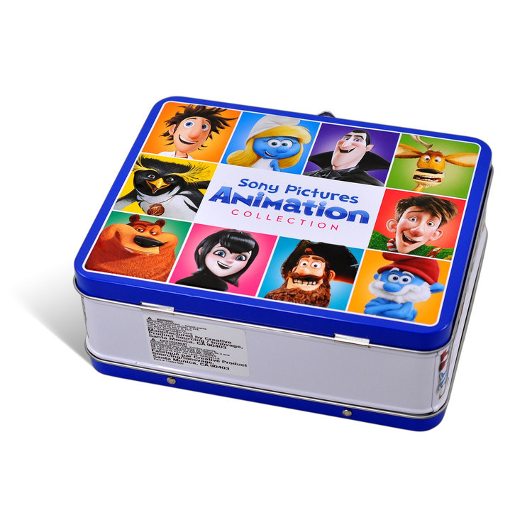 Hand-Painted Lunch Tin Box 3D Embossed