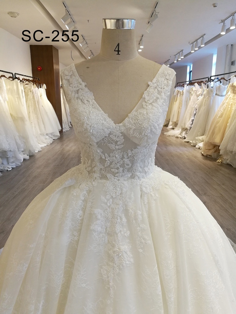 2017 New Custom Big Plus Size Ball Gown Wedding Dress