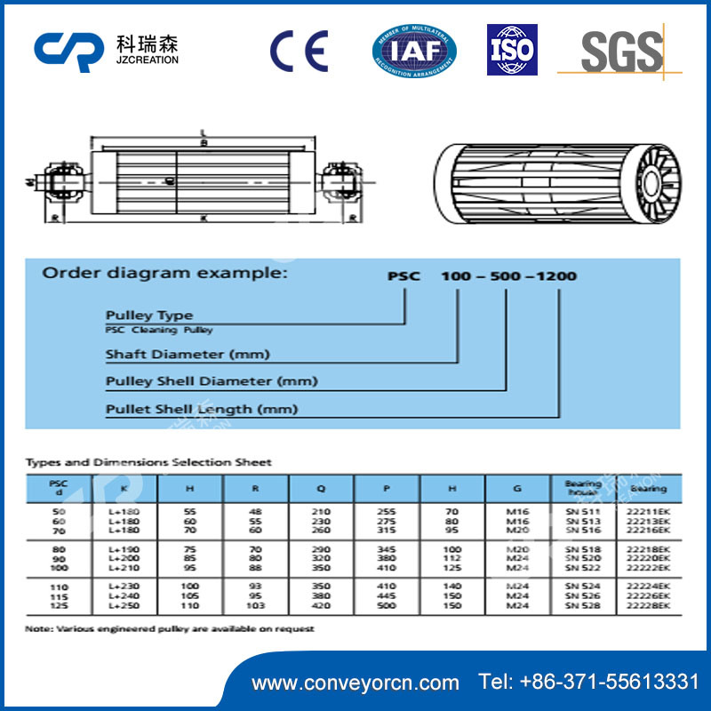 Pulley Drum Conveyor Belt System Auxiliary Equipment Supply